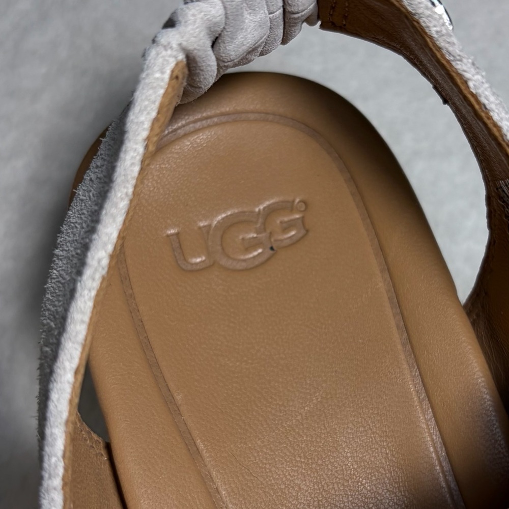 UGG Women's White and Cream Platform Sandals - Picture 5 of 9